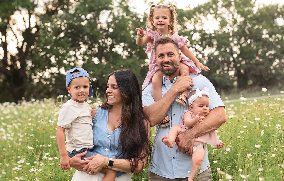 Dr. Williamson with his wife and children
